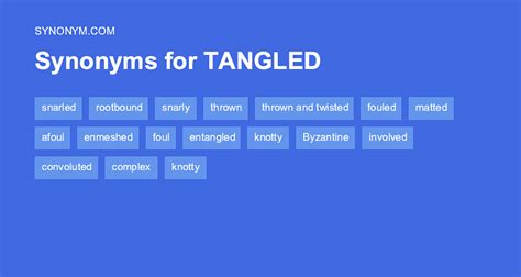 synonym tangle|TANGLE in Thesaurus: 1000+ Synonyms & Antonyms for TANGLE.